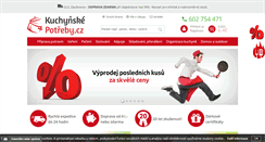 Desktop Screenshot of kuchynskepotreby.cz